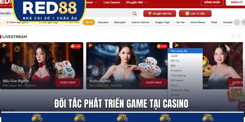 Các đối tác nổi bật cung cấp game tại chuyên mục